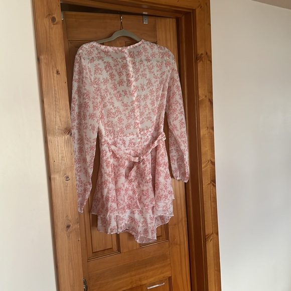 Sheer Floral Chiffon Romper - Picture 2 of 3